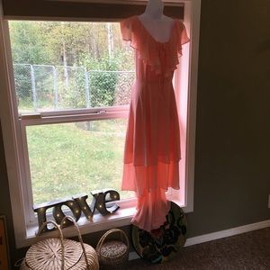 High low dress Peach lovely